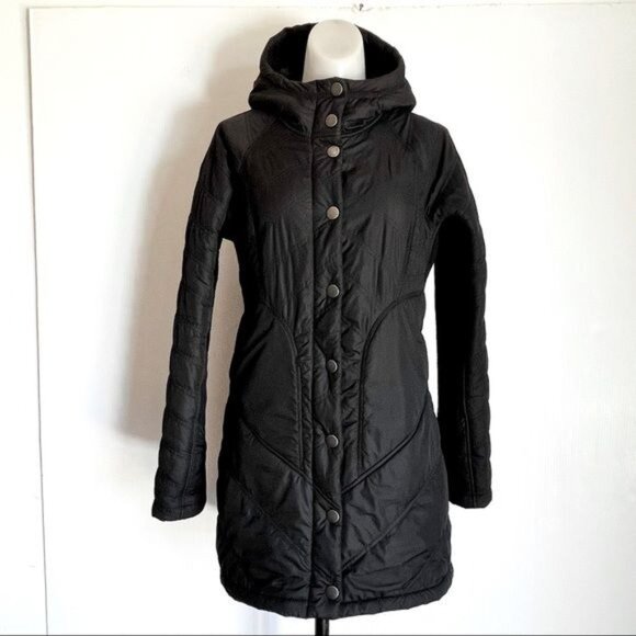 PrAna Diva Long Hooded black Jacket size Small - Picture 3 of 16